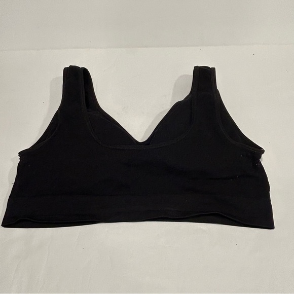Genie Bra Size 3XL Black Nylon Spandex Removable Pad Shape wear Seamless - Picture 2 of 3